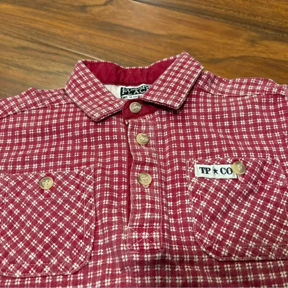 The Children’s Place Vintage Red Plaid Long Sleeve Heavy Shirt